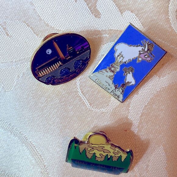 Bundle of 8 Souvenir Collectible Pins including Several Parks - Picture 4 of 7